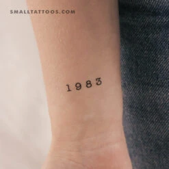 1983 Birth Year Temporary Tattoo (Set Of 3)