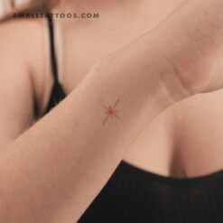 Morning Star Type I [Red] By Jakenowicz Temporary Tattoo - Set Of 3