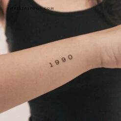 1990 Birth Year Temporary Tattoo (Set Of 3) -Da Vinci Shop 1720450027408