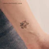 Rose Head Outline Temporary Tattoo (Set Of 3) -Da Vinci Shop 1720450157311