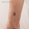 Gothic Style Uppercase R Letter Temporary Tattoo (Set Of 3) -Da Vinci Shop 1720450821585
