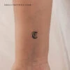 Gothic Style Uppercase T Letter Temporary Tattoo (Set Of 3) -Da Vinci Shop 1720450859929