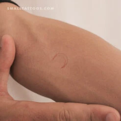 Crescent Moon Type I [Red] By Jakenowicz Temporary Tattoo - Set Of 3