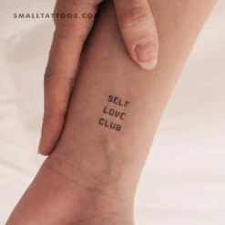 Self Love Club Temporary Tattoo (Set Of 3)