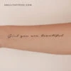 Girl You Are Beautiful Temporary Tattoo (Set Of 3) 2 Girl You Are Beautiful Temporary Tattoo (Set Of 3) -Da Vinci Shop 172105958834