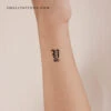 Gothic Style Uppercase Y Letter Temporary Tattoo (Set Of 3) -Da Vinci Shop 1721059984642