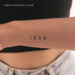 1954 Birth Year Temporary Tattoo (Set Of 3)