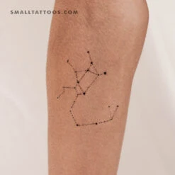 Minimalist Sagittarius Constellation Temporary Tattoo By Puntuak - Set Of 3