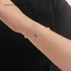 F Lowercase Typewriter Letter Temporary Tattoo (Set Of 3)