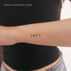 1971 Birth Year Temporary Tattoo (Set Of 3)