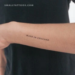 Made In England Temporary Tattoo - Set Of 3