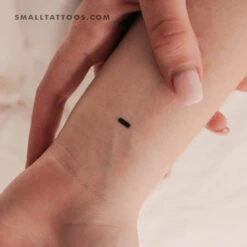 Morse Code T Temporary Tattoo (Set Of 3)