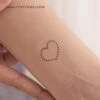 Dotted Heart Temporary Tattoo (Set Of 3)