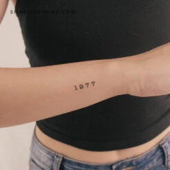 1977 Birth Year Temporary Tattoo (Set Of 3)