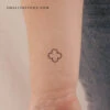 Fine Line Quatrefoil Temporary Tattoo - Set Of 3