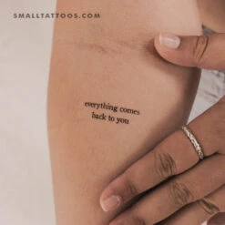 Everything Comes Back To You Temporary Tattoo - Set Of 3
