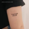 Small Choose Love Temporary Tattoo - Set Of 3