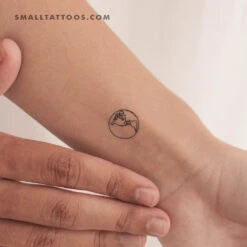 Small Planet Earth (America) Temporary Tattoo (Set Of 3)