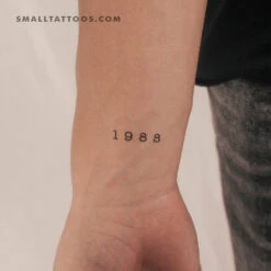 1988 Birth Year Temporary Tattoo (Set Of 3)
