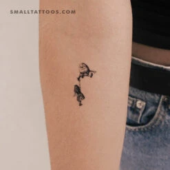 Humpty Dumpty And Alice Temporary Tattoo (Set Of 3)