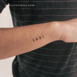 1981 Birth Year Temporary Tattoo (Set Of 3)