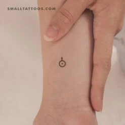 Uranus Planetary Symbol Temporary Tattoo (Set Of 3)