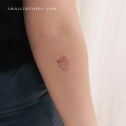 Red Strawberry Temporary Tattoo (Set Of 3)