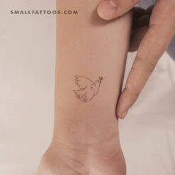 Dove Of Peace Temporary Tattoo (Set Of 3)