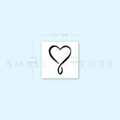 Infinity Heart Temporary Tattoo (Set Of 3) -Da Vinci Shop 1725030022 image1 st 750px