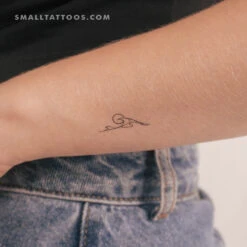 Triple Wave Sunrise Temporary Tattoo (Set Of 3)