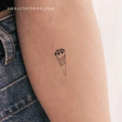 Ice Cream Cone Temporary Tattoo (Set Of 3)