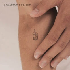 Bubble Tea Temporary Tattoo (Set Of 3)