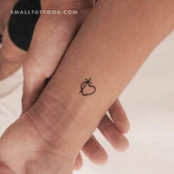 Little Cross Heart Temporary Tattoo (Set Of 3)