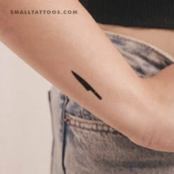 Black Knife Temporary Tattoo (Set Of 3)