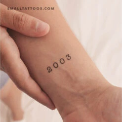 2003 Birth Year Temporary Tattoo (Set Of 3)