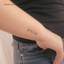2010 Birth Year Temporary Tattoo (Set Of 3)