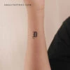 Gothic Style Uppercase D Letter Temporary Tattoo (Set Of 3) -Da Vinci Shop 1726575931727