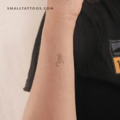 Old English A Letter Temporary Tattoo (Set Of 3)