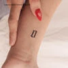 Old English Number 0 Temporary Tattoo (Set Of 3)