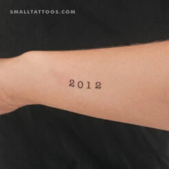 2012 Birth Year Temporary Tattoo (Set Of 3)