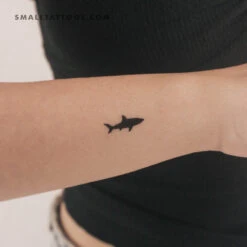 Black Shark Temporary Tattoo (Set Of 3)