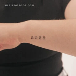 2025 Birth Year Temporary Tattoo (Set Of 3)
