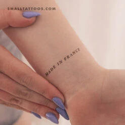 Made In France Temporary Tattoo - Set Of 3