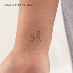 Balloon Dog Temporary Tattoo (Set Of 3)