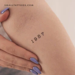 1957 Birth Year Temporary Tattoo (Set Of 3)