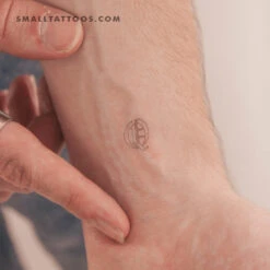 Old English Q Letter Temporary Tattoo (Set Of 3)