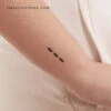 Morse Code O Temporary Tattoo (Set Of 3) -Da Vinci Shop 172892741321