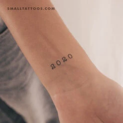 2020 Birth Year Temporary Tattoo (Set Of 3)