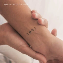 1961 Birth Year Temporary Tattoo (Set Of 3)