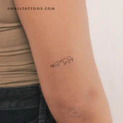 Small Elephant Family Temporary Tattoo (Set Of 3)